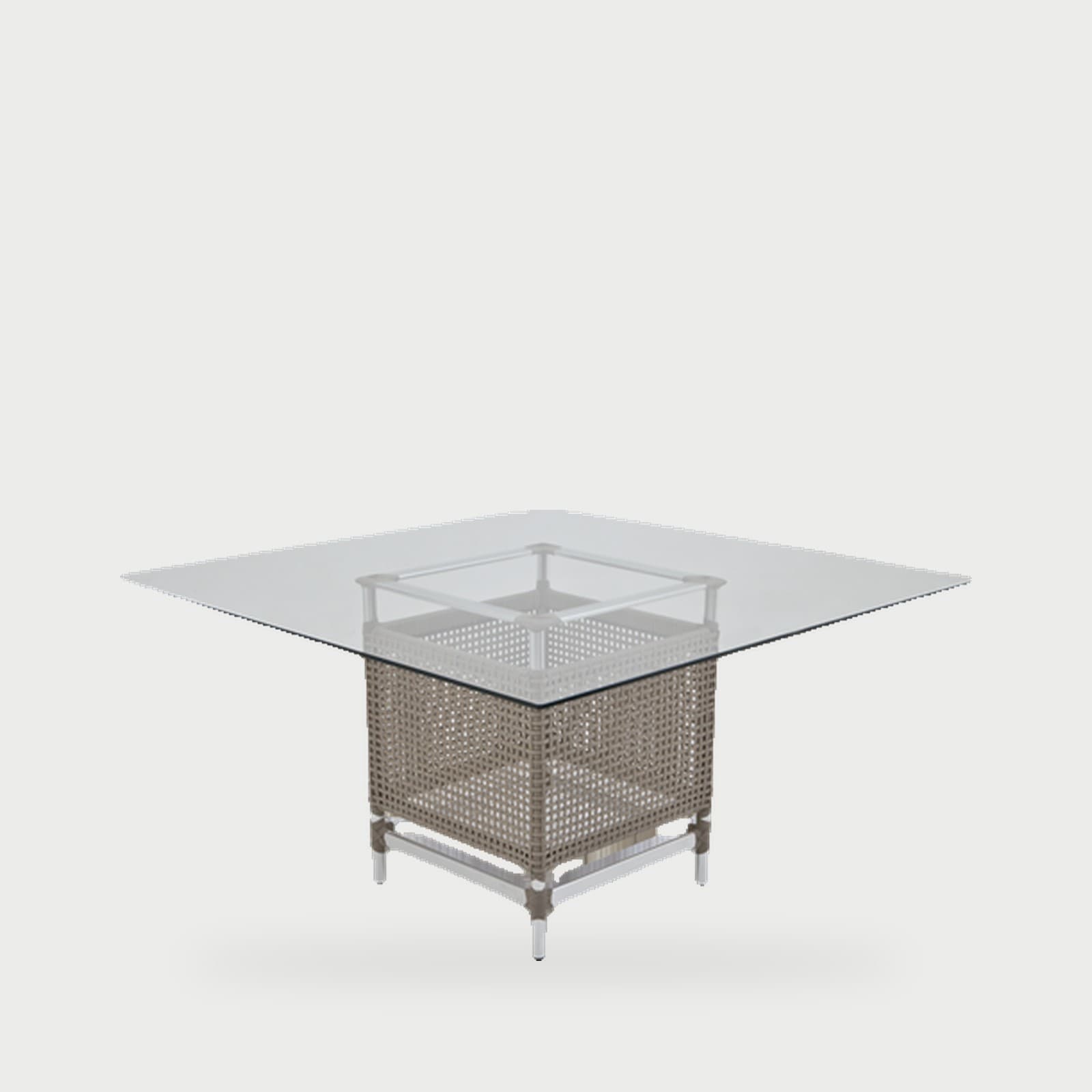 Mesa quadrada Elegance alum/vidro