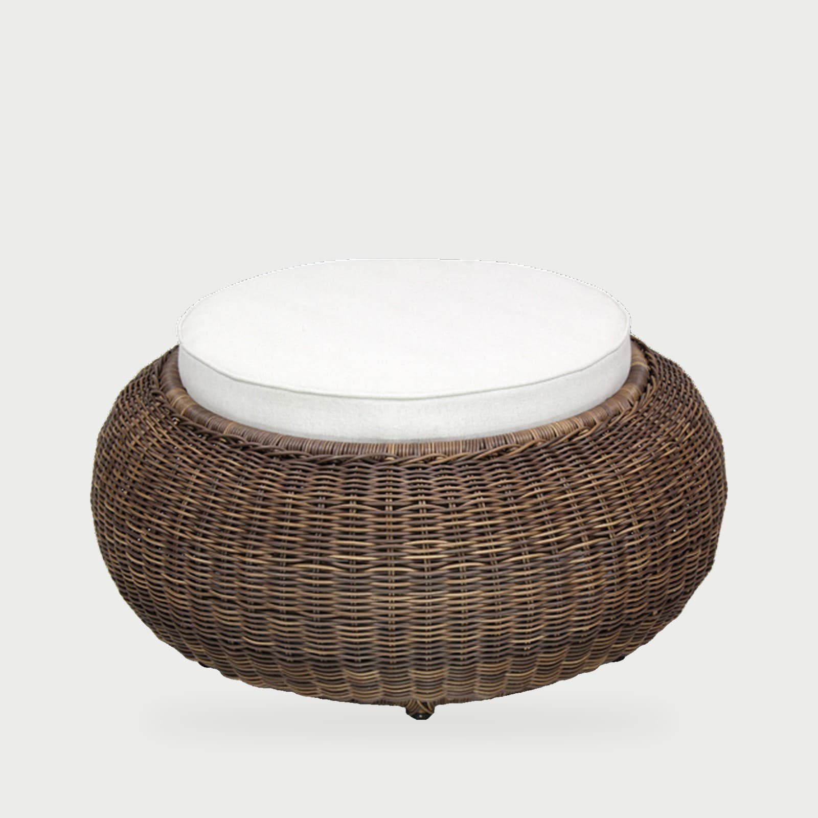 Puff baixo CONTEMPORÃNEA cordão/estofado