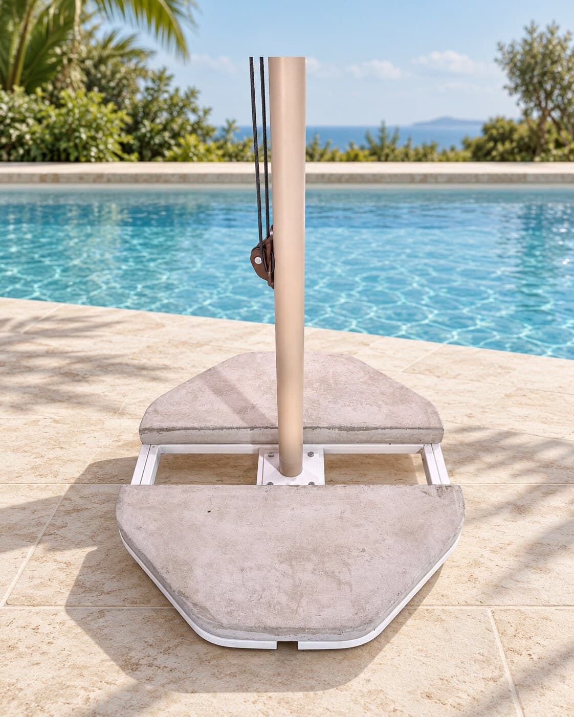 x BASE Ombrelones central 61kg em ambiente