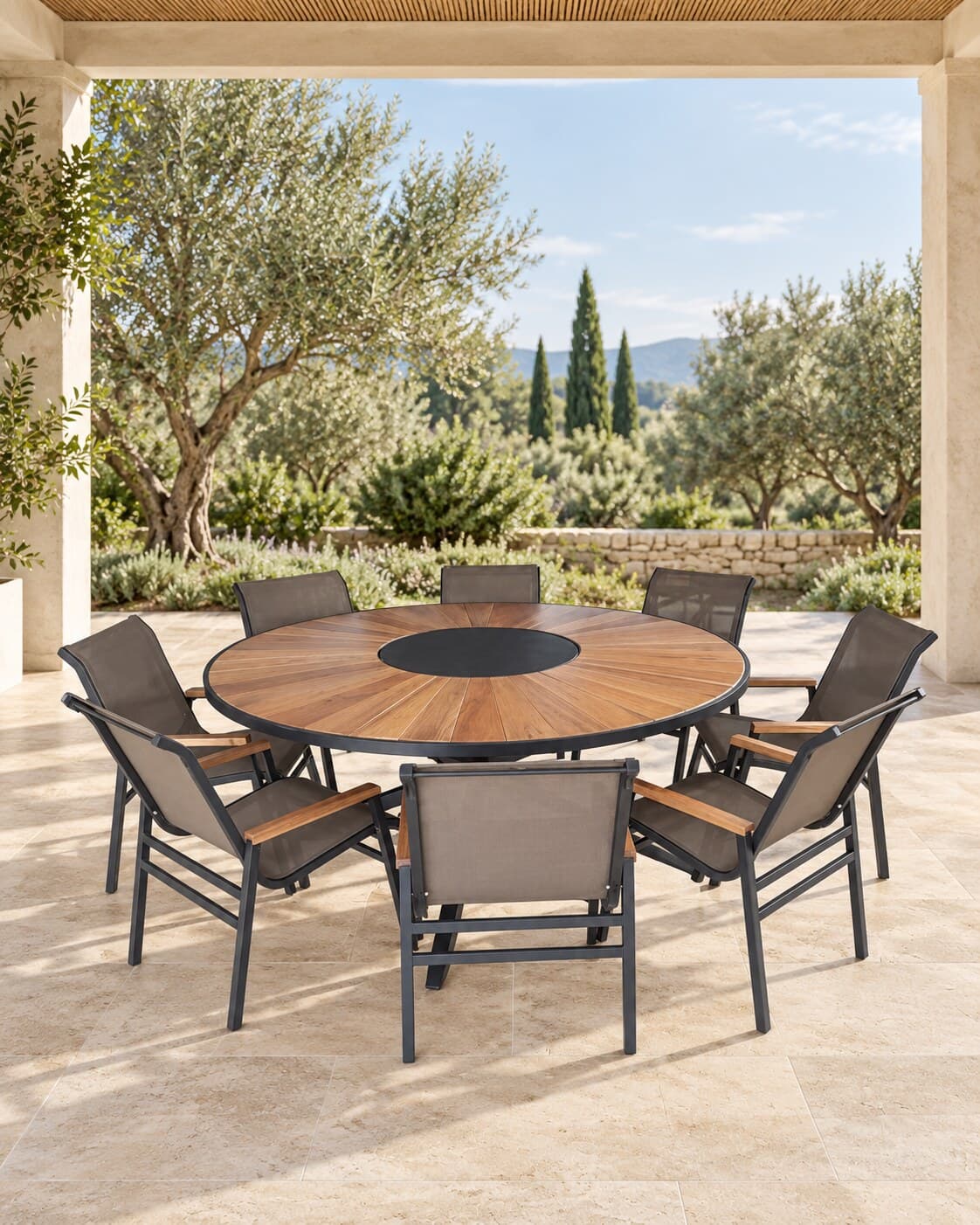 Mesa STILLE mad/girador em ambiente