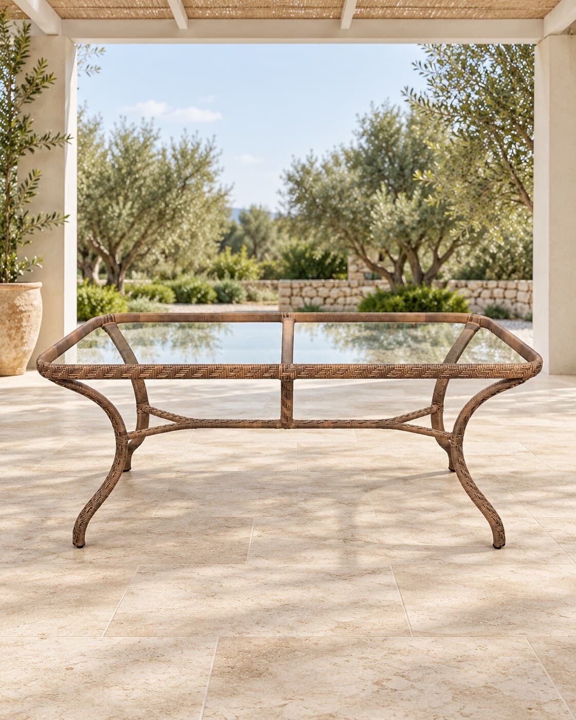 Mesa Stille retangular em ambiente