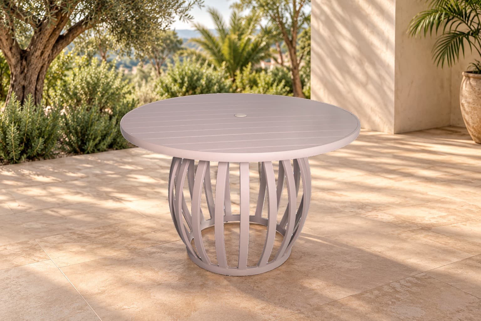 Mesa BARRIL ripada em ambiente