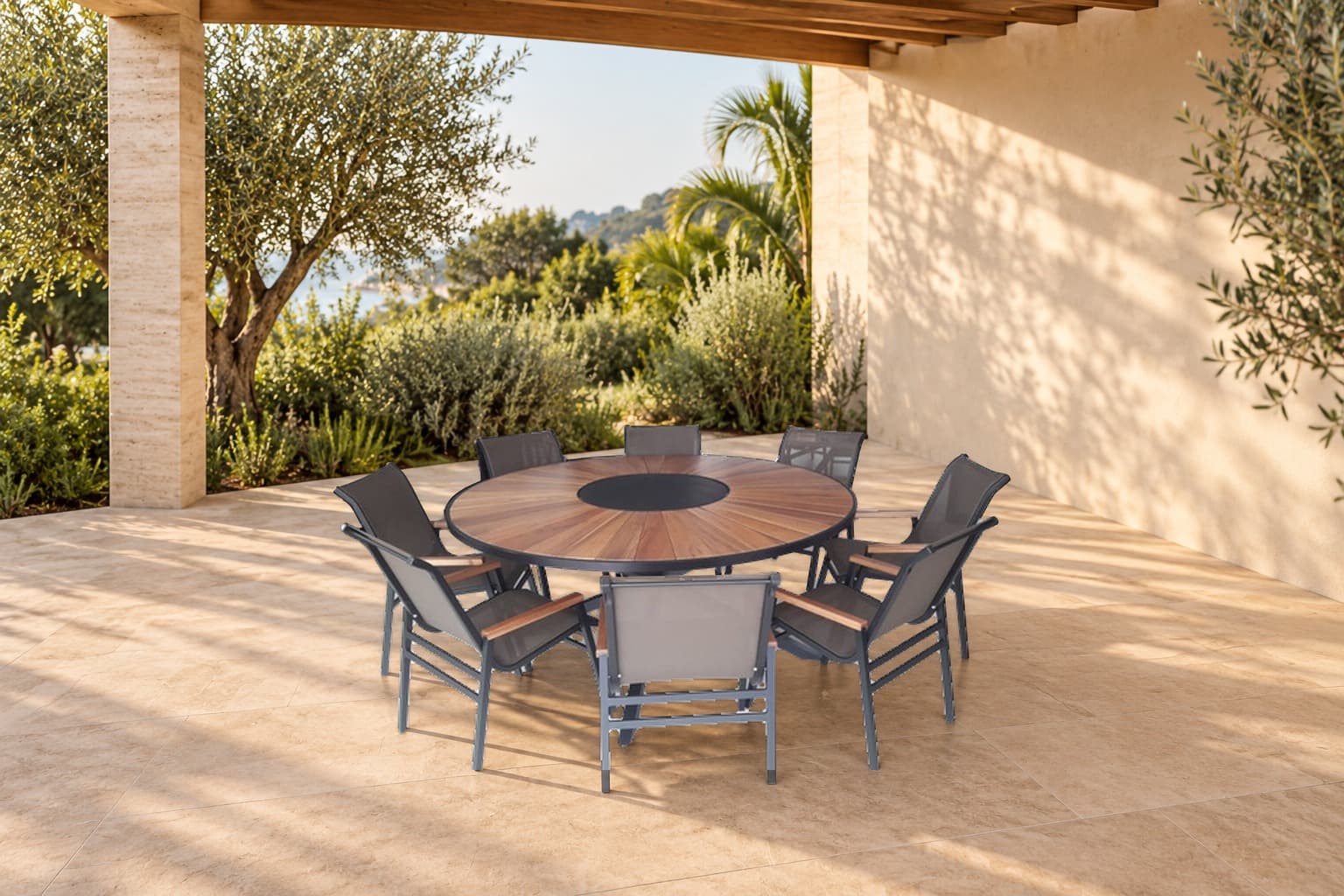 Mesa STILLE mad/girador em ambiente