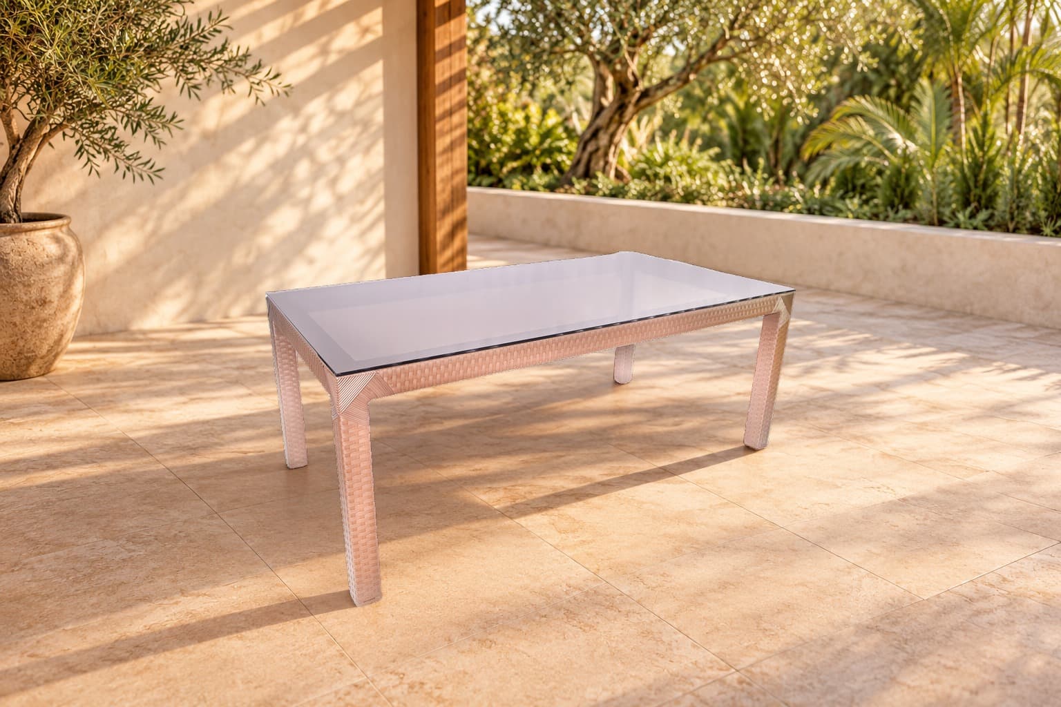 Mesa Perfile Vidro em ambiente