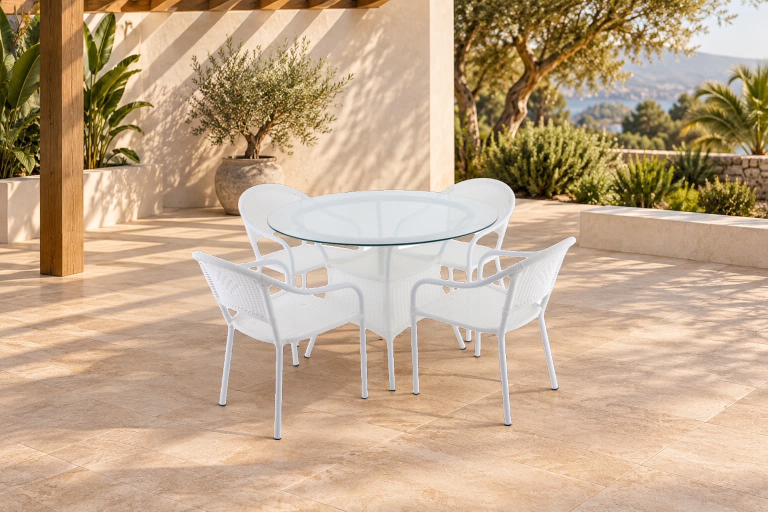 Mesa red. DAMASCO fibra em ambiente