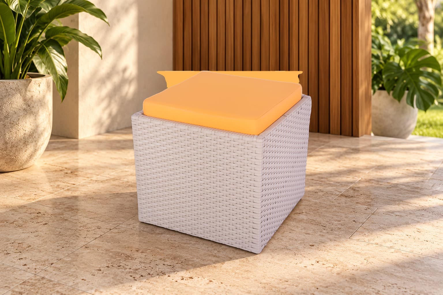 Puff CUBUS estofado em ambiente