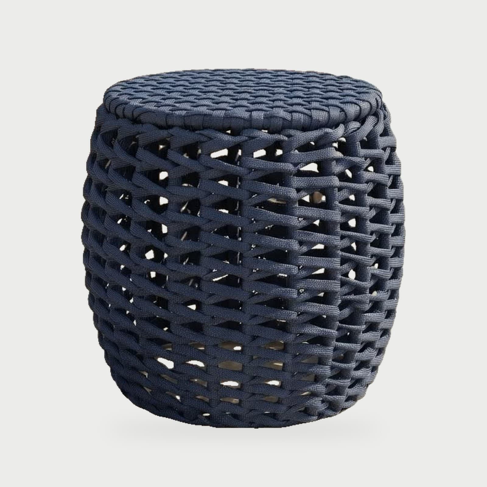 Puff de corda azul