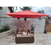 Ombrelone ELEGANCE parede/estaca quadrado 3x3 m híbrido