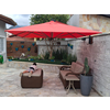 Ombrelone ELEGANCE parede/estaca quadrado 3x3 m híbrido